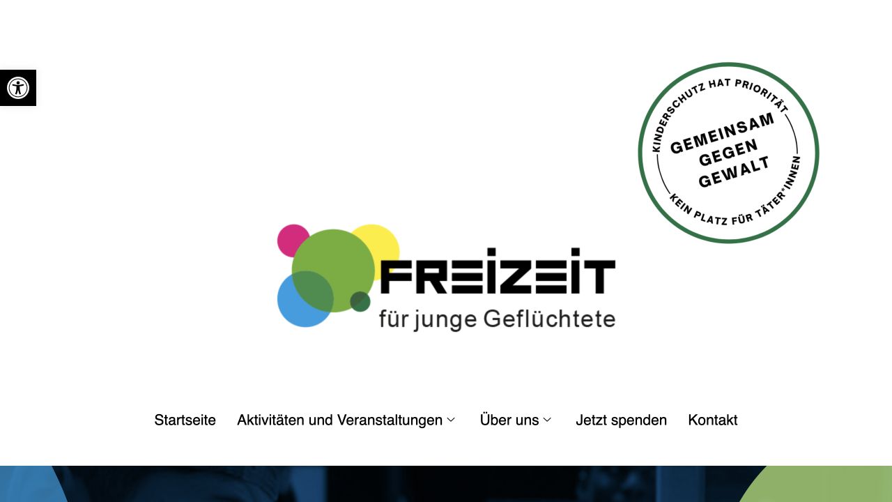 Vorschau der Website FreiZeit für junge Geflüchtete
